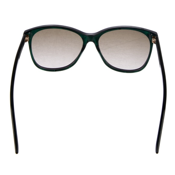 EUC Gucci Oversize Gradient Sunglasses Green Frames Case and cloth included - Picture 4 of 12